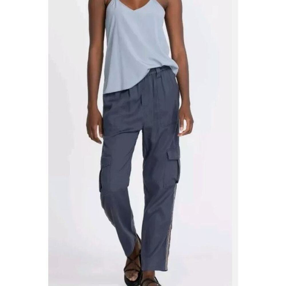 Johnny Was Slate Blue‎ Cargo Pants Casual Lounge Stripe Women's XL